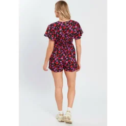 Women's Floral Wrap Playsuit