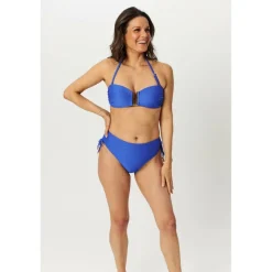 Women's Gathered High Leg Bikini Bottoms