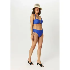 Women's Gathered High Leg Bikini Bottoms