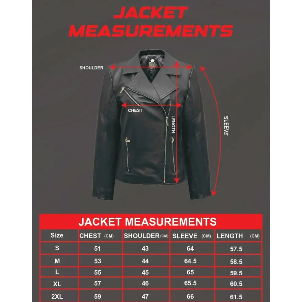 Womens Genuine Sheepskin Biker 4 Pocket Leather Jacket