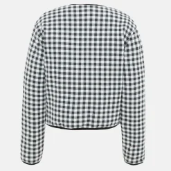 Women's Gingham Tie Detail Long Sleeve Field Jacket