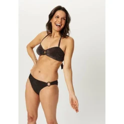 Women's Glitter High Leg Bikini Bottoms