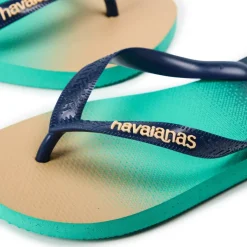 Women's Gold Yellow Flip Flops