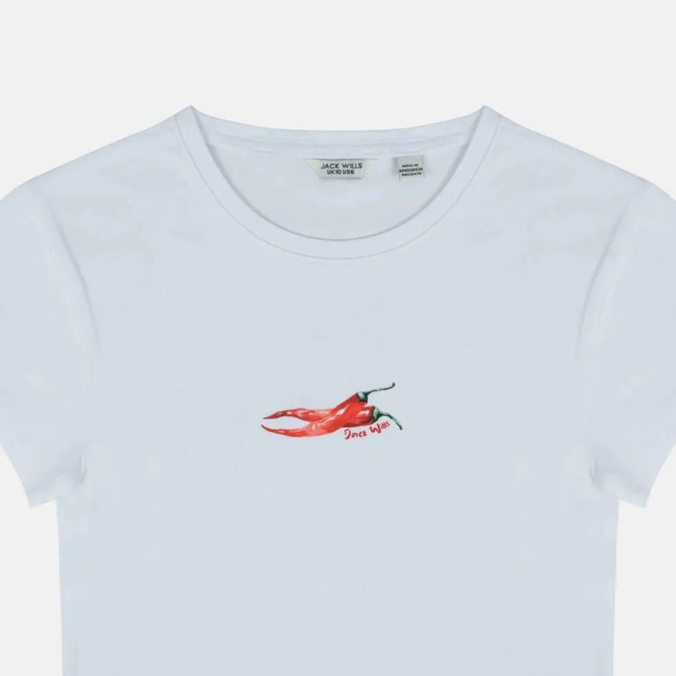 Women's Graphic Cotton Short Sleeve Crew Neck Print Crop Top