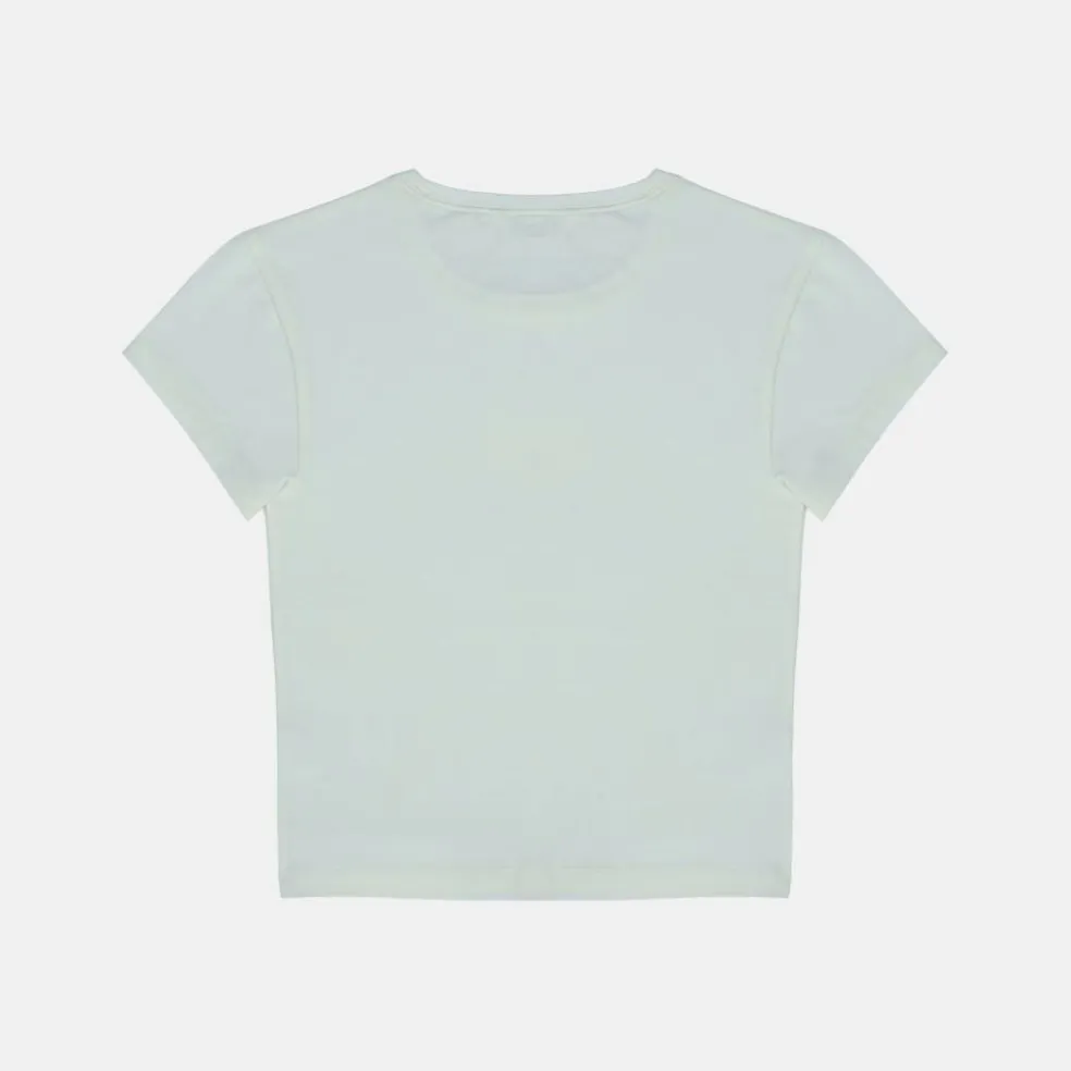 Women's Graphic Cotton Short Sleeve Crew Neck Print Crop Top
