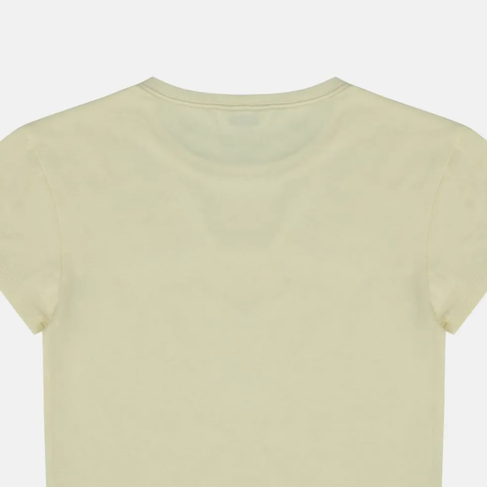 Women's Graphic Cotton Short Sleeve Crew Neck Print Crop Top