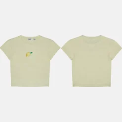 Women's Graphic Cotton Short Sleeve Crew Neck Print Crop Top