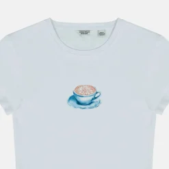 Women's Graphic Cotton Short Sleeve Crew Neck Print Crop Top
