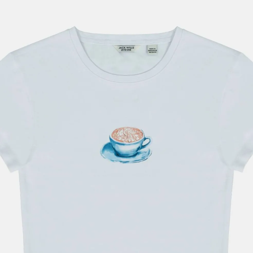 Women's Graphic Cotton Short Sleeve Crew Neck Print Crop Top