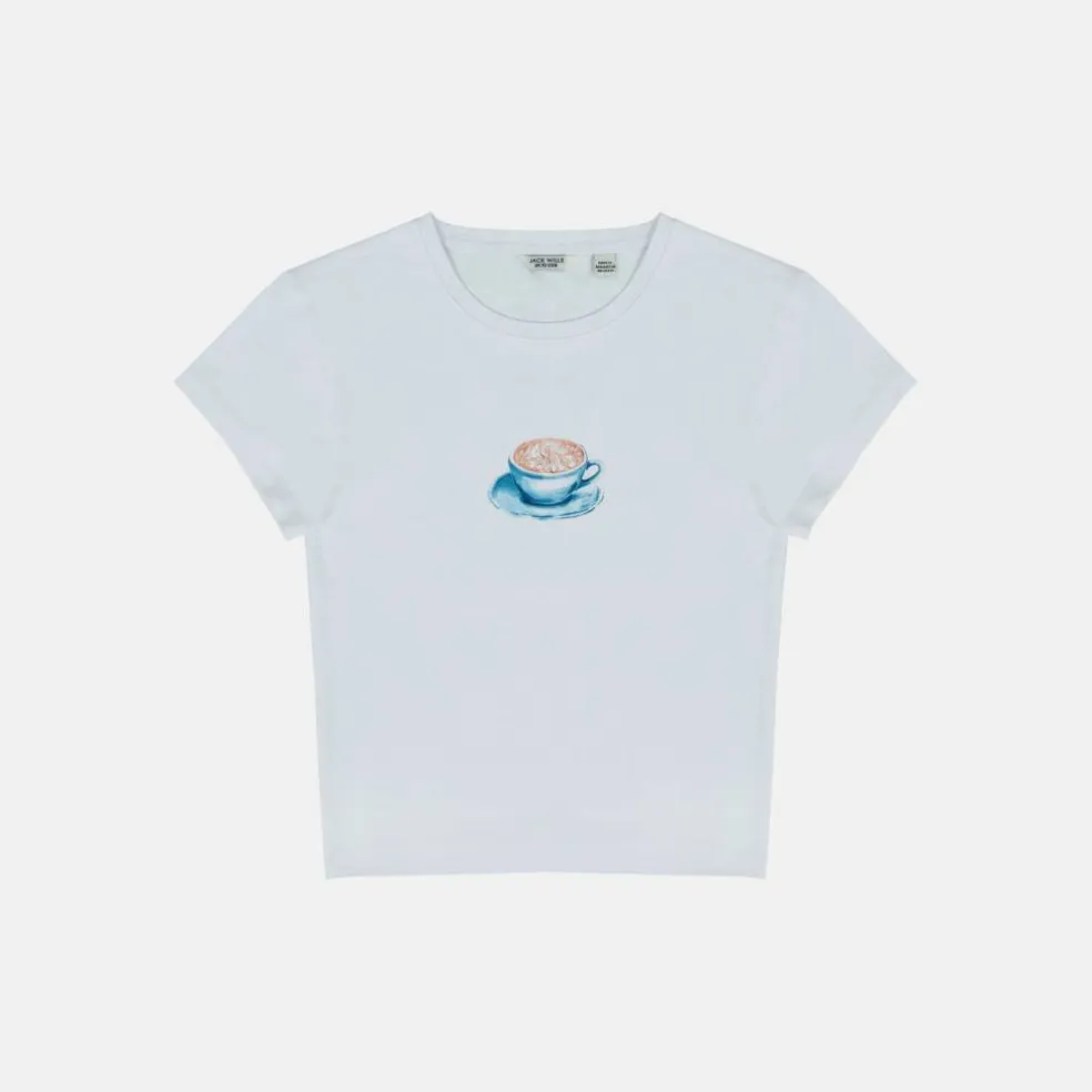 Women's Graphic Cotton Short Sleeve Crew Neck Print Crop Top