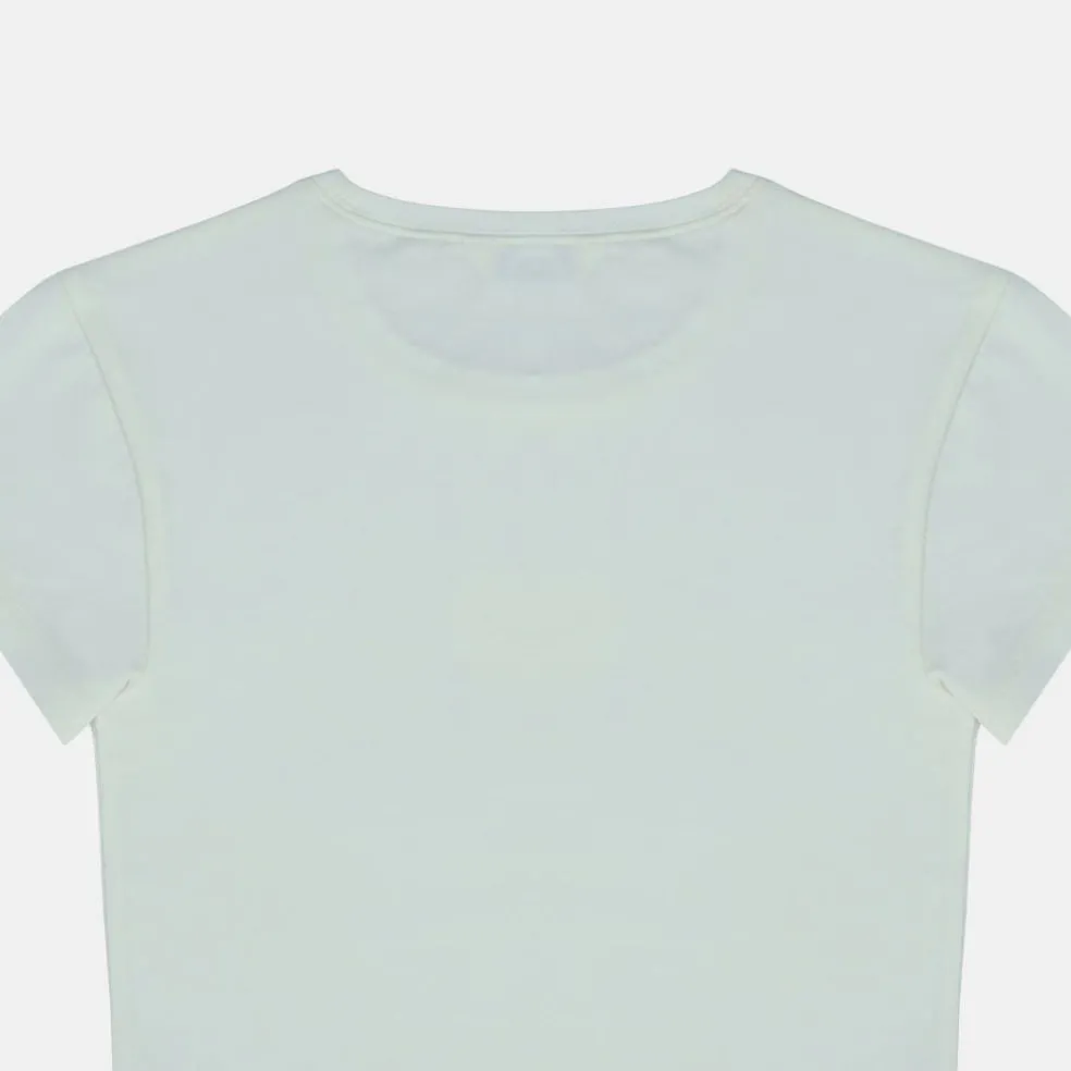 Women's Graphic Cotton Short Sleeve Crew Neck Print Crop Top