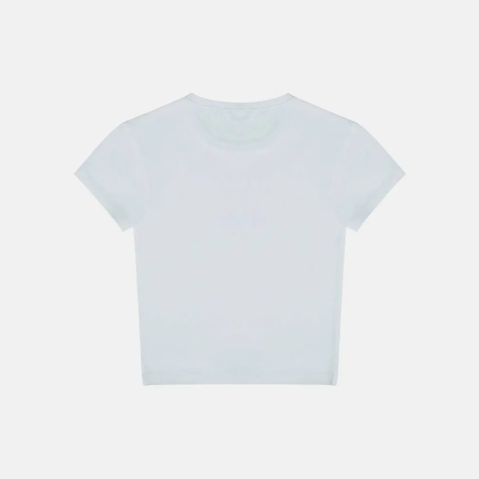 Women's Graphic Cotton Short Sleeve Crew Neck Print Crop Top