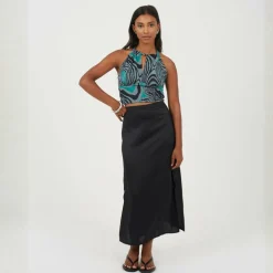 Womens Halter Neck Jacquard top