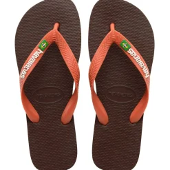 Women's Hav. Brasil Logo Ruby Red Flip Flops