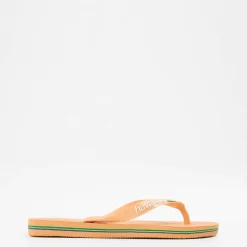 Women's Hav. Brasil Logo Ruby Red Flip Flops