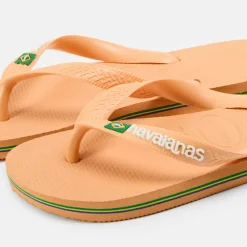 Women's Hav. Brasil Logo Ruby Red Flip Flops