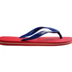 Women's Hav. Brasil Logo Ruby Red Flip Flops