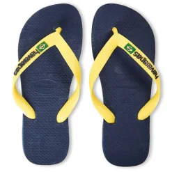 Women's Hav. Brasil Logo Ruby Red Flip Flops