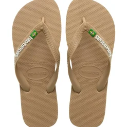 Women's Hav. Brasil Logo Ruby Red Flip Flops