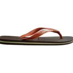 Women's Hav. Brasil Logo Ruby Red Flip Flops