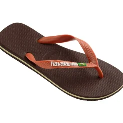Women's Hav. Brasil Logo Ruby Red Flip Flops