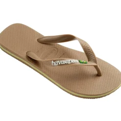 Women's Hav. Brasil Logo Ruby Red Flip Flops