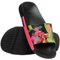Women's Hav Slide Print Black Pink Paradis Flip Flops