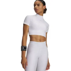 Women's Heatgear Cropped Short Sleeve Performance Gym Top