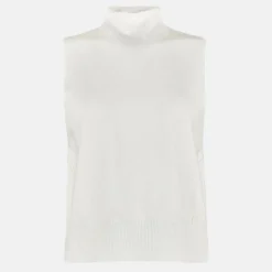 Women's High Neck Knitted Sweater Vest