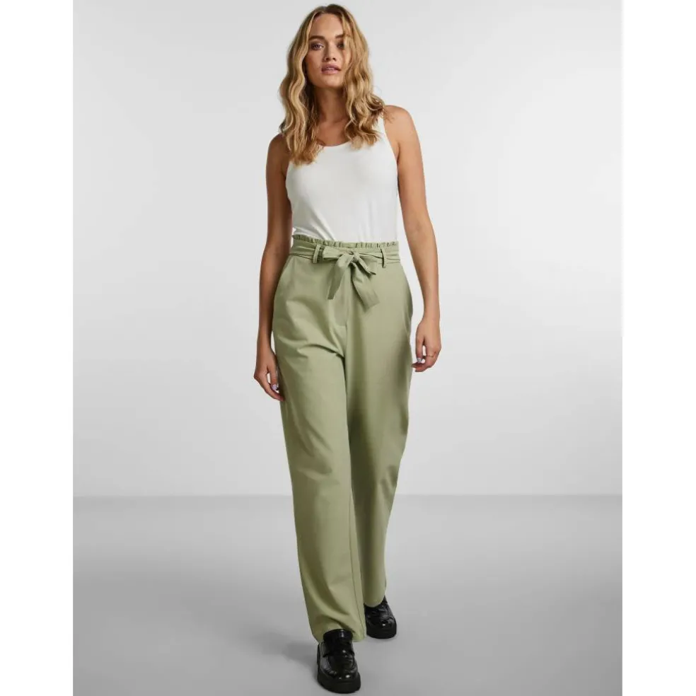 Women's High-Waisted Straight Leg Trousers