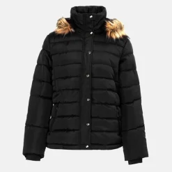 Women's ISIF Detachable Hood Fur Trim Sherpa Lined Parka