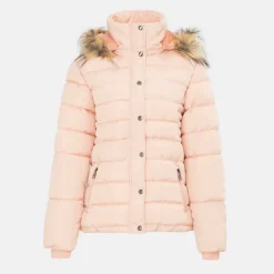Women's ISIF Detachable Hood Fur Trim Sherpa Lined Parka