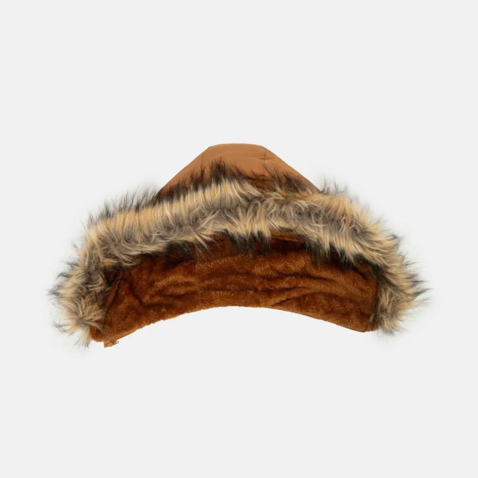 Women's ISIF Detachable Hood Fur Trim Sherpa Lined Parka