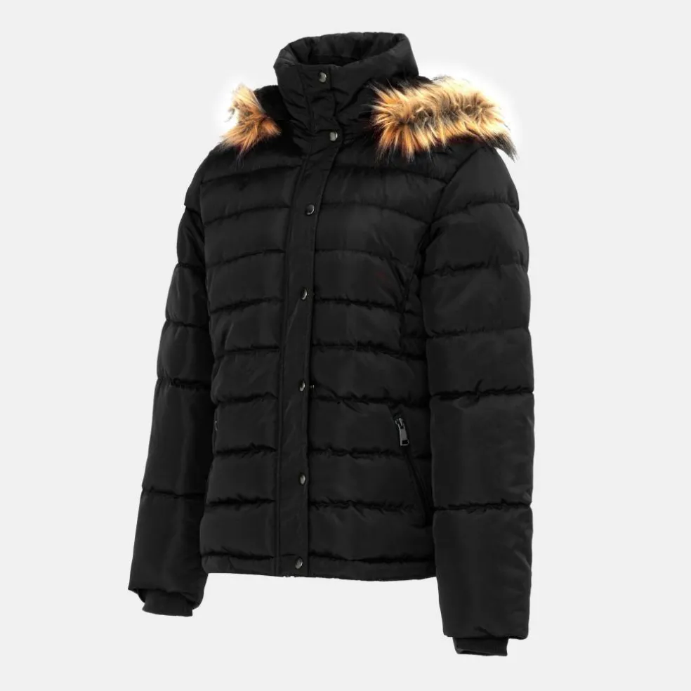 Women's ISIF Detachable Hood Fur Trim Sherpa Lined Parka