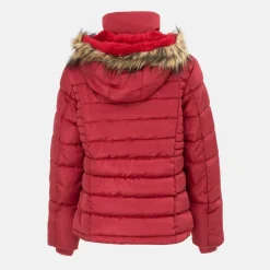 Women's ISIF Detachable Hood Fur Trim Sherpa Lined Parka
