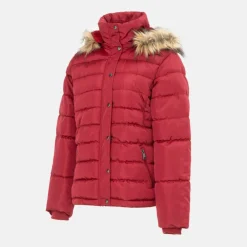 Women's ISIF Detachable Hood Fur Trim Sherpa Lined Parka