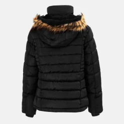 Women's ISIF Detachable Hood Fur Trim Sherpa Lined Parka