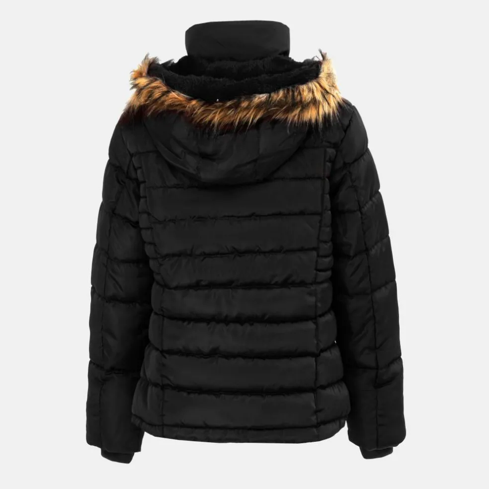 Women's ISIF Detachable Hood Fur Trim Sherpa Lined Parka