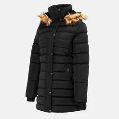 Women's ISIF Detachable Hood Sherpa Lined Knee Length Parka