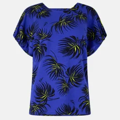 Women's Jersey Tab Short-Sleeve Blouse