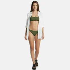 Women's JW Beaded Scoop Crop Top Bikinis