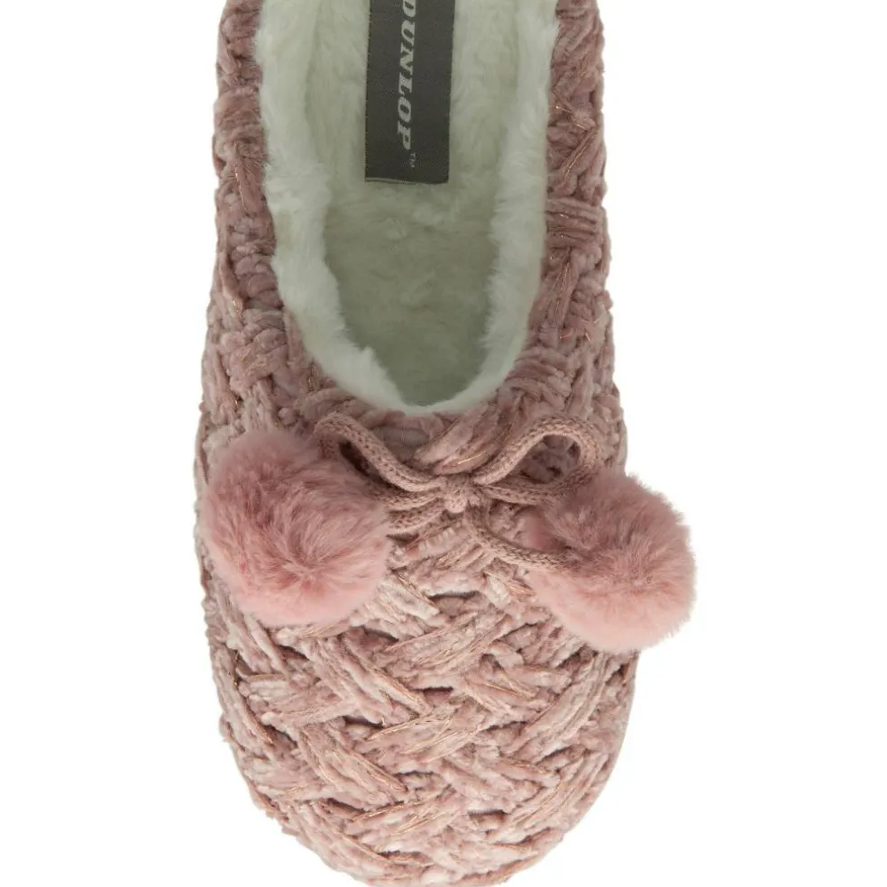 Womens Knitted Mule Slippers