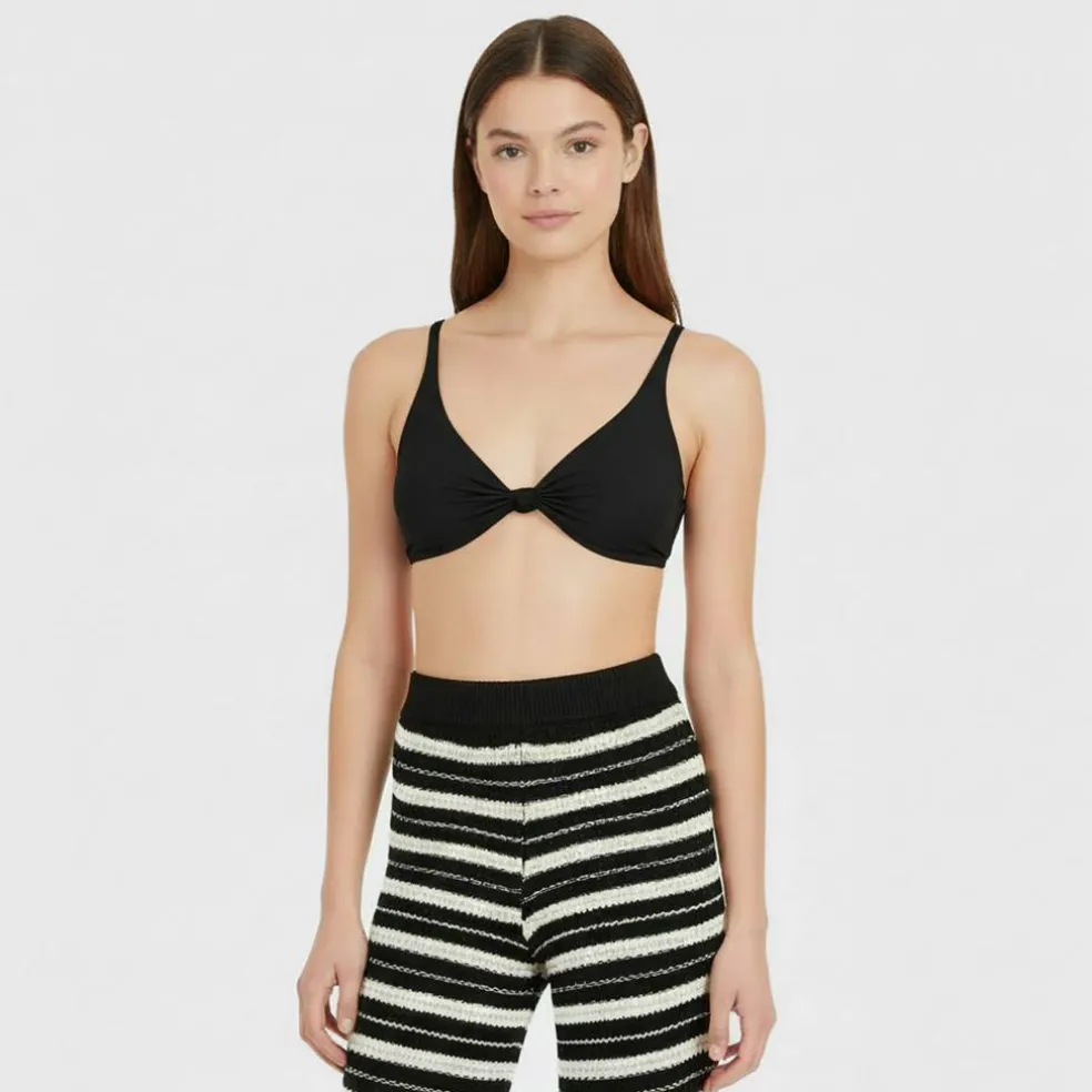 Women's Knot Front Crop Top Bikini