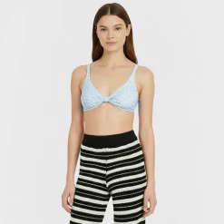 Women's Knot Front Crop Top Bikini