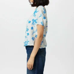 Women's Linen Short-Sleeve Blouse