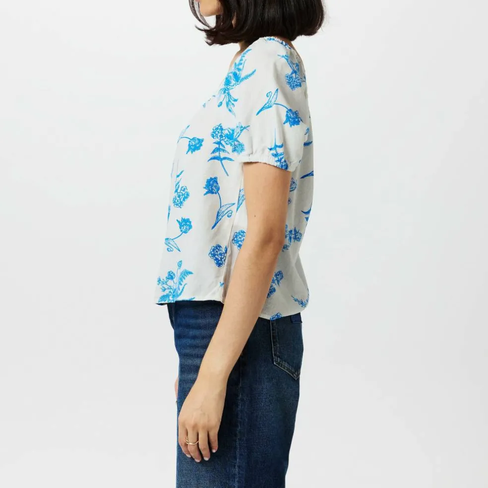 Women's Linen Short-Sleeve Blouse