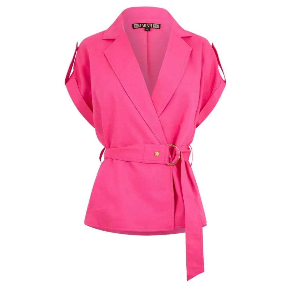 Women's Linen Short Sleeve Overcoat