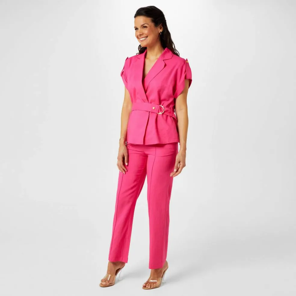 Women's Linen Short Sleeve Overcoat