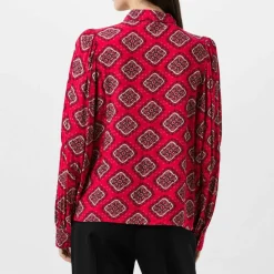 Women's Long-Sleeve Lace Patterned Shirt