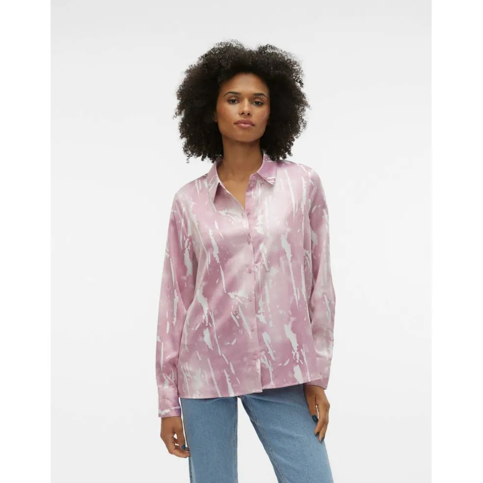 Women's Long-Sleeve Patterned Shirt